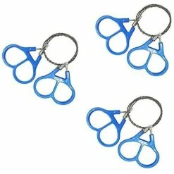 Fei Yu 5pcs Scie à Fil En Acier Inoxydable Tronçonneuse De Poche Mini Câble Engrenage Pole Scie Trousse De Survie De Tronçonneuse D'urgence