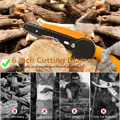 GRID COOL Mini Tronçonneuse Sans Fil Avec Batterie Rechargeable 24 V – Image 2