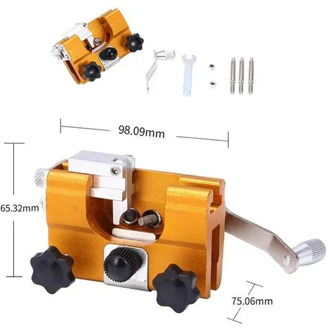 AOUGO Affûteur De Tronçonneuse, Affûteur De Chaîne De Tronçonneuse Dispositif De Meulage D'affûteur De Chaîne À Manivelle Accessoires Universel â Image 5