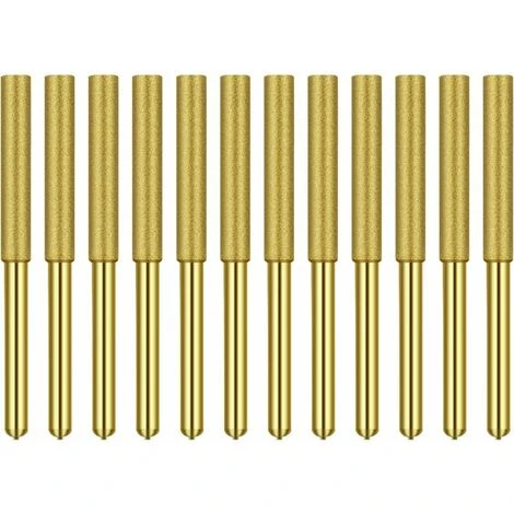 GroupM 12 Pièces Pierre Lime Tronçonneuse Gravure Accessoire De Chaîne D'affûtage (or 4 Mm)