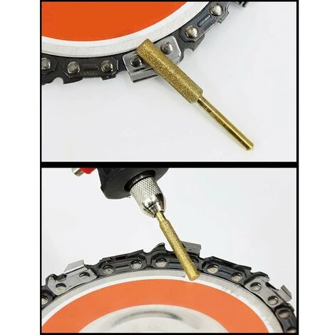 GroupM 12 Pièces Pierre Lime Tronçonneuse Gravure Accessoire De Chaîne D'affûtage (or 4 Mm) – Image 4