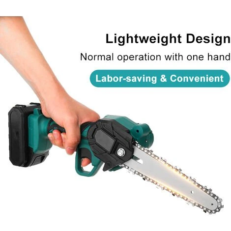 JMAX Tronçonneuse Sans Fil De 6 Pouces Et 2*batteries, Mini Tronconneuse à Batterie Rechargeable – Image 2