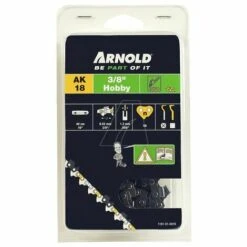 Arnold Chaîne De Tronçonneuse 3/8", 1,3 mm - 58 Maillons Entraîneurs - Gouges Demi-rondes