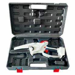 BENOBBY KIDS Mini Tronçonneuse à Batterie, Tronçonneuse électrique Sans Fil Portable Avec Batterie Pour Jardinage, élagage, Coupe De Bois (blanc)