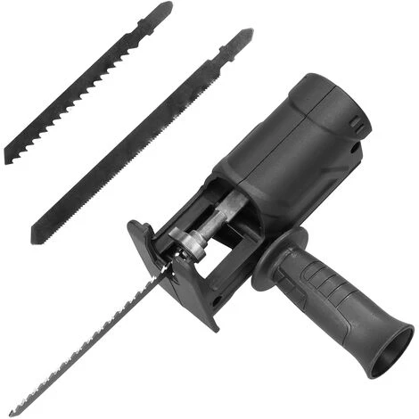 HAPPYSHOPPING Perceuse électrique à Tronçonneuse Accessoires Perceuse électrique à Scie Alternative Scie Sauteuse Universelle Scie Sauteuse électrique Scie Alternative Outil De Conversion Rapide Et Pratique Outil De Coupe Pour Le Travail Du Bois Avec 3 Lames – Image 3