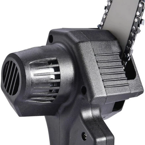 LIFCAUSAL Mini Tronçonneuse 4 Pouces Sans Fil électrique Protable Scie D'élagage 24V Scies à Bois électriques Rechargeables, 2000mAh Sécateur à Une Main Sans Fil Tronçonneuse Pour L'exploitation Forestière De Jardin Branche D'arbre Coupe De Bois, EU PLUG (Black-1 B – Image 3