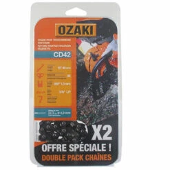 UNIVERSEL Lot De Deux Chaînes De Tronçonneuse Semi Carrée 3/8"LP 050 (1,3mm) 56 Entraîneurs