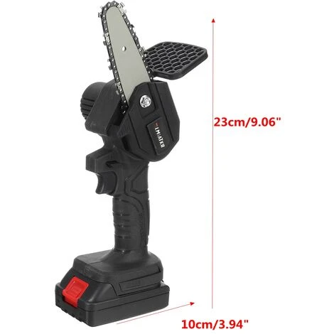 AUGIENB Scie à Chaine Tron?onneuse à Batterie à Batterie élagueuse Sans Fil BLMIATKO 4" 18V Scie à Chaine Scie à Buche électrique 2 Batteries – Image 3