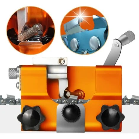 DENUOTOP Affûteuse De Chaîne De Tronçonneuse, Aiguiseur De Chaîne De Tronçonneuse à Manivelle, Dispositif De Meulage Daffûteur – Image 2