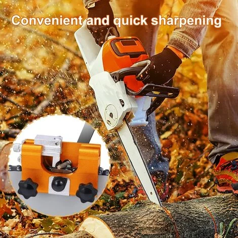 DENUOTOP Affûteuse De Chaîne De Tronçonneuse, Aiguiseur De Chaîne De Tronçonneuse à Manivelle, Dispositif De Meulage Daffûteur – Image 3