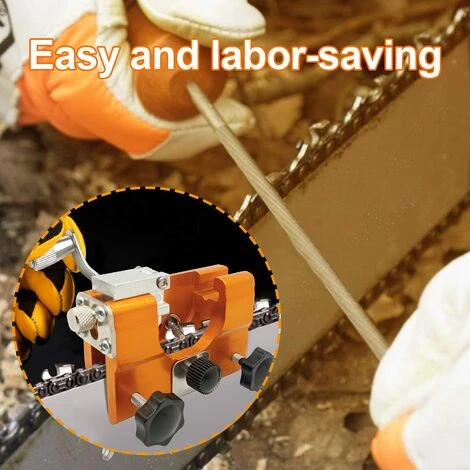 DENUOTOP Affûteuse De Chaîne De Tronçonneuse, Aiguiseur De Chaîne De Tronçonneuse à Manivelle, Dispositif De Meulage Daffûteur – Image 4