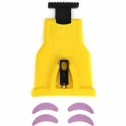 AOUGO Affûteur De Tronçonneuse Avec 4 Pierres D'affûtage, Affûteur De Dents De Tronçonneuse, Outils De Meulage De Pierre à Affûter Rapide Pour Barre De Scie à Chaîne De 14/16/18/20 Pouces à Un/deux Trous