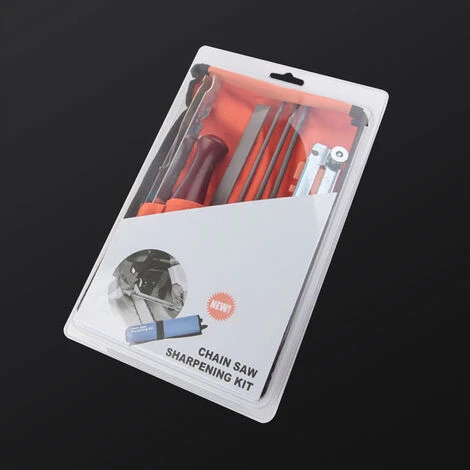 LIFCAUSAL 10 PCS Chainsaw Sharpener File Kit Outil à Main Pour Affûter La Scie à Chaîne électrique Comprend Une Lime Ronde 5/32 3/16 7/32 Pouces, Une Lime Plate, Un Manche En Bois, Un Guide De Classement, Une Jauge De Profondeur, Une Jauge De Vérification Rapide, U – Image 5