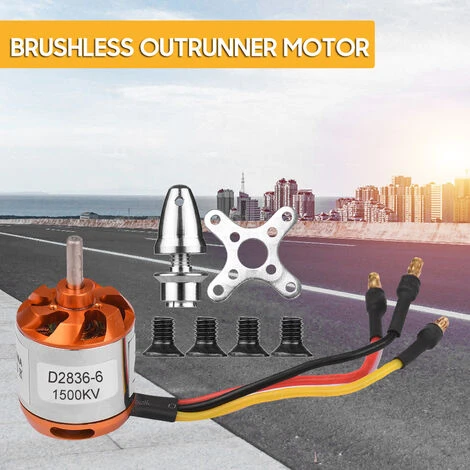 LIFCAUSAL Moteur Brushless Outrunner Haute Performance Pour Bricolage Modèle Avion RC Voiture Mini Multicopter Hélicoptère Quadrirotor (D2836-6 1500KV) – Image 3