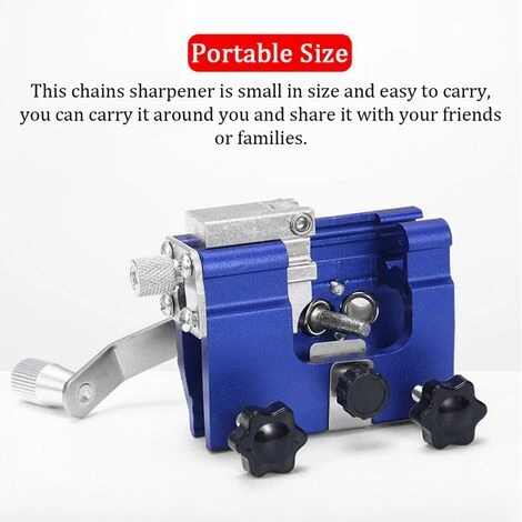 LIFCAUSAL Outil De Meulage De Chaînes De Tronçonneuse En Alliage D'aluminium Portable Portable Ensemble D'outils D'affûtage De Chaînes Manuels Affûteur De Chaînes Manuel Multifonction (1 Têtes De Meulage) – Image 3