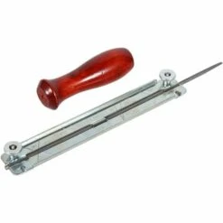 LITZEE Trousse D'affûteuse Pour Tronçonneuse, Lime Et Guide De Chaîne, Poignée En Bois(5.5mm)