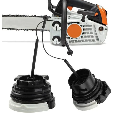 HEGUYEY Bouchon D'essence + Bouchon D'huile Pour STIHL MS200 MS210 MS230 MS250 MS260 MS270 MS280 MS340 MS341 MS361 MS380 MS381 MS390 MS441 MS460 MS880 MS171 MS181 MS192T Tronçonneuse (4 Pack) – Image 2