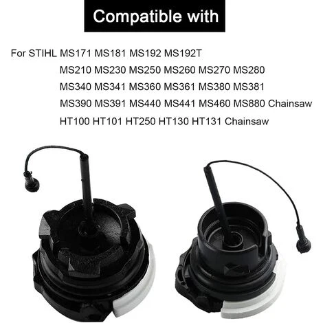 HEGUYEY Bouchon D'essence + Bouchon D'huile Pour STIHL MS200 MS210 MS230 MS250 MS260 MS270 MS280 MS340 MS341 MS361 MS380 MS381 MS390 MS441 MS460 MS880 MS171 MS181 MS192T Tronçonneuse (4 Pack) – Image 4