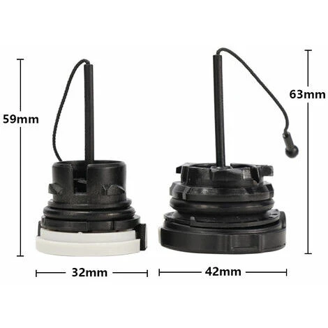 QERSTA Bouchon D'essence Et Bouchon D'huile Pour STIHL Tronçonneuse (2 Pièce) – Image 2
