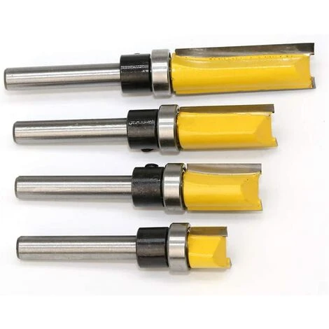 OSQI Ensemble De Mèches De Toupie De Modèle De Modèle De Garniture Affleurante De 1/2"de Diamètre Ensemble De Coupe De Fraisage De Palier En Bois Avec Embout De Garniture Affleurante De Tige De 1/4 Pouce – Image 5