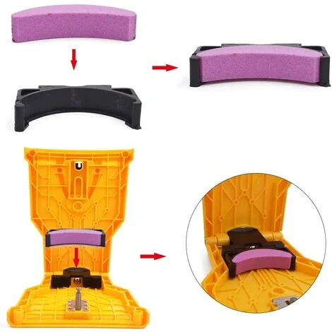 CESIèCLEFOU Scie à Chaîne Pierres à Aiguiser Tronçonneuse De Bois Aiguiseur Couteaux Pierre à Aiguiser De Rechange Pour Affûteuse De Dents De Tronçonneuse(10 Pack)Lefou – Image 4