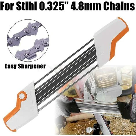 EINEMGELD Affûteuse De Lime à Chaîne De Tronçonneuse En Métal 2 En 1 Facile 0,325"4,8 Mm Remplacer – Image 3