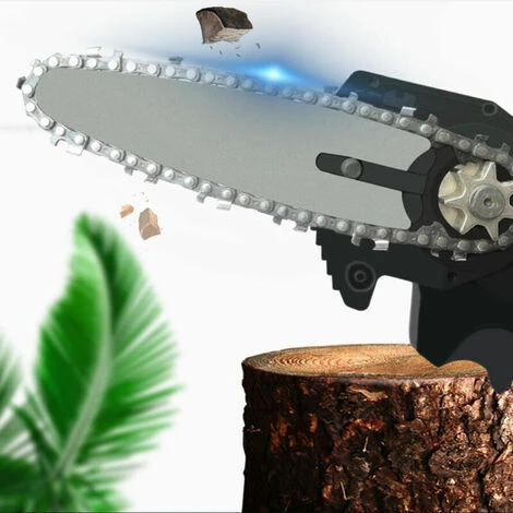 LUCKY-88 Tronçonneuse électrique Rechargeable Domestique Petite Tronçonneuse à Main Noir Norme Européenne 4 Pouces 550W Tronçonneuse électrique Une Charge Et Une Charge – Image 2