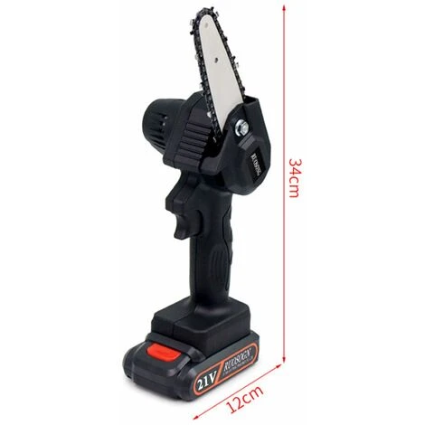 LIFCAUSAL Mini Tronçonneuse Sans Fil Petite Tronçonneuse à Bois élagage Tronçonneuse 500W Scie électrique Portable Rechargeable Pour La Coupe De Bois De Branche D'arbre – Image 3
