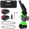 MAGICFOX Tronçonneuse Sans Fil De 6 Pouces Avec Boîte De Rangement, 2 Chaînes Et 2 Batteries, Pour Jardinage,Elagueurs, Coupes à Bois