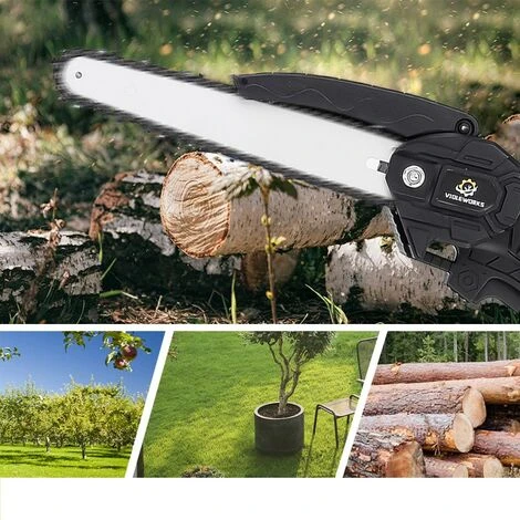 Fantablau VIOLEWORKS 8 "18V 10000 Tr/min Sans Fil Sans Brosse Sécateur Batterie Tron?onneuse Tron?onneuse électrique Scie à B?ches 1 Batteries – Image 5