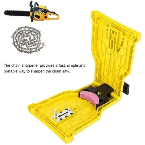 REGALOS Affûteur De Chaîne De Tronçonneuse, Affûteur De Chaîne De Tronçonneuse, Affûteur De Chaîne De Tronçonneuse, Affûteur De Chaîne De Tronçonneuse,jaune – Image 3