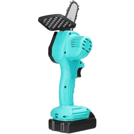 LIFCAUSAL 21V 4 Pouces Batterie Au Lithium Rechargeable Scies à élaguer électriques Petit Moteur De Brosse De Tronçonneuse à Fendre Le Bois Outil électrique à Une Main Pour Le Travail Du Bois Pour Jardin Verger Une Charge, Une Charge, Vert – Image 4