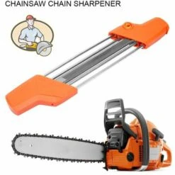 LIFCAUSAL Affûteur De Chaîne De Tronçonneuse 2 En 1 Outils De Meuleuse D'affûtage Facile Pour STIHL, Lime Et Jauge De Profondeur Dans Un Seul Outil Ergonomique (Orange) 4,0 Mm