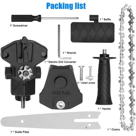 LIFCAUSAL Perceuse électrique De 6 Pouces Modifiée à L'accessoire D'outil De Tronçonneuse électrique Accessoire De Tronçonneuse électrique Ensemble D'outils De Modification Pratique Outil De Coupe Du Bois – Image 2