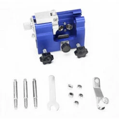 QERSTA Outil De Meulage De Chaînes De Tronçonneuse En Alliage D'aluminium Portable Portable Ensemble D'outils D'affûtage De Chaînes Manuels Affûteur De Chaînes Manuel Multifonction (3 Têtes De Meulage)